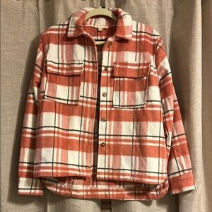 Plaid Button-Up Jacket